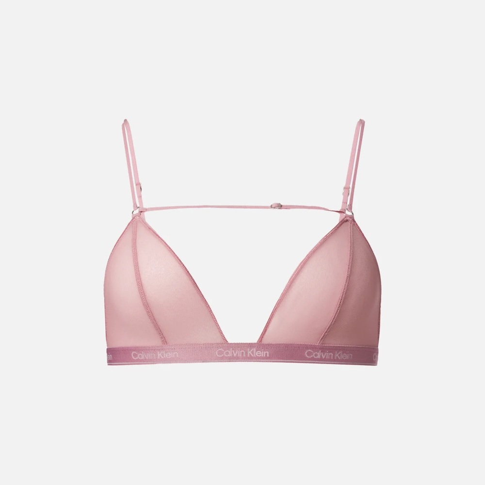 Nensi Dojaka x Calvin Klein Soft Pink Mesh Bralette